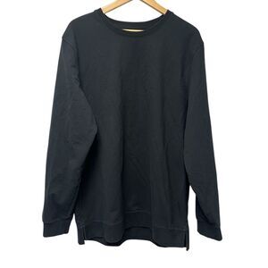 CUTS Sweatshirt Men XXL Black Split Hem Hyperloop‎ Pullover Signature Sweatshirt